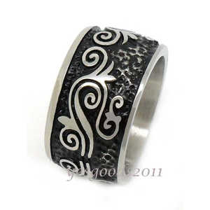 Anillo de Motero de Acero Inoxidable Plateado Vintage de 13MM, Anillo de Moda en Tallas 8-13 SR74, Vendedor de EE. UU. - Product Image 1