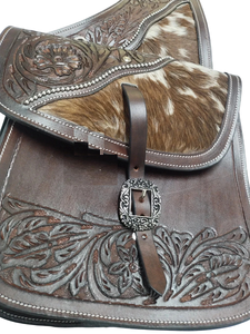 Sacs de selle de saut équestre en cuir véritable de haute qualité usinés à la main vêtements d'équitation occidentale pour chevaux - Product Image 4