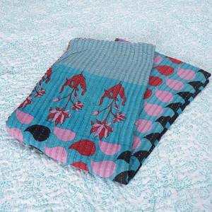 Jeté de couverture de couette bébé imprimé indien pour enfants, couverture de literie unisexe, impression de bloc de main pour tout-petits, couette en coton faite à la main - Product Image 2