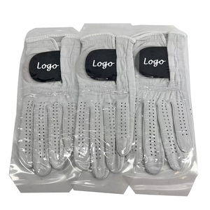 Gants de golf professionnels en cuir véritable, respirants, durables, antidérapants et imperméables, faciles à porter, avec logo personnalisé, vente en gros - Product Image 2