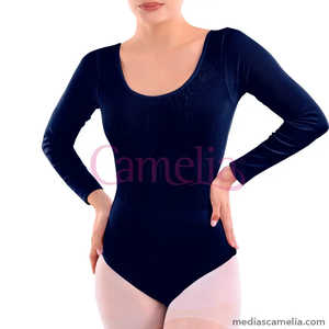 Body da Danza e Ginnastica a Maniche Lunghe da Donna in Nylon/Cotone/Spandex Mod. 2014 per Ragazze - Product Image 5
