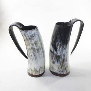 Sale Viking Drinking Horn Mug <b>Cup</b> Beer Travel <b>Cup</b> <b>Camping</b> Mug with Handle Mega Mug With High Popularity for Christmas Occasion - Product Image 1