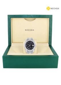 Montre analogique élégante en diamant Moissanite-Look Premium, prix abordable-Accent Moissanite intemporel à la main-Set - Product Image 5