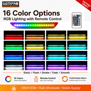Feux de position latéraux LED RGB pour pare-chocs arrière Ford Mustang 2015-2023, lentille fumée, stock disponible en entrepôt américain, livraison rapide - Product Image 2