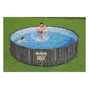 STEEL PRO MAX Effet Bois 5614Z pour Piscine Bestway avec Pompe Filtrante pour 3-4 Personnes 427x107cm - Product Image 4