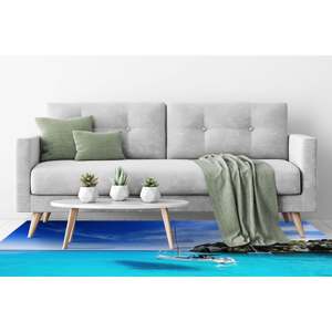 Tapis imprimé Oceanic Dream : facile à nettoyer, décoration moderne vue sur la mer, tapis à poils doux - Product Image 2