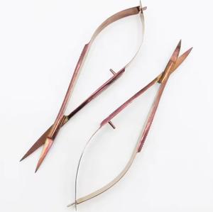 Ciseaux à ressort pour cils professionnels en vente en gros, acier inoxydable solide, couleur or rose, ciseaux à ressort pour cils personnalisés - Product Image 2