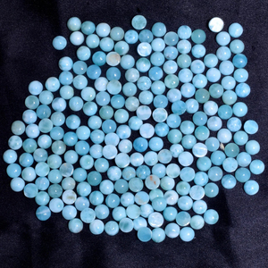 Pierre précieuse Larimar bleu naturel cabochon, la plus vendue, en vrac, taillée, fine et délicate, calibrée de 3 à 21 mm, pour la fabrication de bijoux - Product Image 5