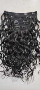 Extensiones de Cabello Humano Remy de Alta Calidad, 100% Naturales, con Cutículas Alineadas, Onduladas Indias, 6 Piezas con Clip, Cabello de Primera Calidad - Product Image 4