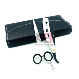 Wholesale New Trends Barber <b>Razor</b> Reusable <b>Single</b> <b>Blade</b> Salon Barber Straight <b>Razor</b> with Cuticle Scissor Custom Packing - Product Image 2
