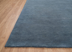 Tapis Gabbeh en laine bleu acier tissé à la main, design uni, tapis bohème pour salon, chambre à coucher, décoration moderne de la maison - Product Image 5