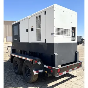 Groupe électrogène diesel industriel 115 kW avec sélecteur de tension 480 V 1800 tr/min, refroidi par eau, sur remorque, pour usage commercial de secours - Product Image 2