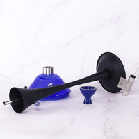 Ensemble de chicha haut de gamme moderne en acier inoxydable et verre, finition laquée, logo personnalisable, résistant à la rouille, design élégant pour salon