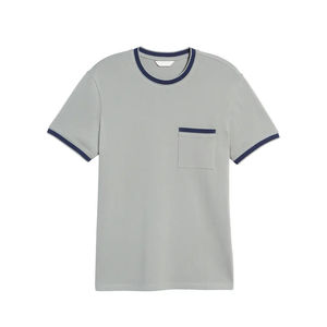 เสื้อยืดสำหรับผู้ชายใส่ในฤดูร้อนเสื้อยืดลำลองสีพื้นผ้า180กรัมระบายอากาศได้ดีปรับแต่งได้ - Product Image 5