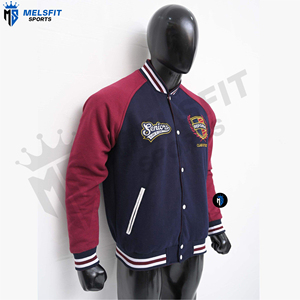 Veste universitaire d'hiver pour homme Broderie en chenille Design baseball Lettreman Bouton avant debout Coupe-vent Écologique Vente en gros - Product Image 4