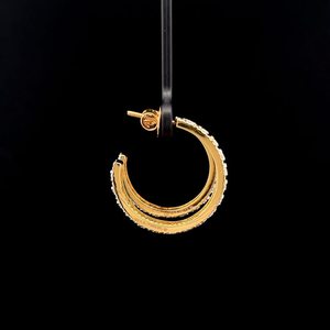 ต่างหูห่วงทอง14K แบบกำหนดเอง12gm เพชรมอยส์ซาไนต์สำหรับผู้หญิง - Product Image 3