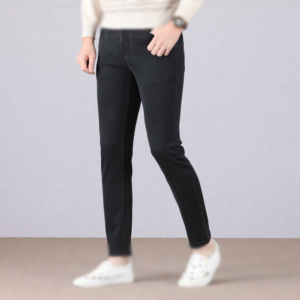 Pantalones vaqueros de hombre de negocios personalizados al por mayor, pantalones vaqueros ajustados, pantalones vaqueros rectos clásicos, Vaqueros casuales formales elásticos, ropa de oficina para hombre - Product Image 2