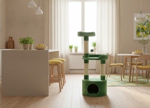 Rascador Amistar de alta calidad, modelo "Green Paradise", para gatos y gatitos de todas las razas y tamaños. - Product Image 2