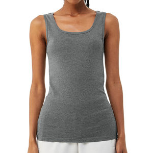 Vêtements décontractés d'été Couleur solide Respirant et léger Débardeurs pour femmes Service OEM Plus Size Cotton / Bamboo Fiber Tank Tops - Product Image 4
