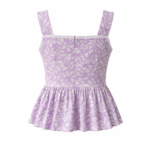 Blusa con Estampado Natural, Manga con Volantes, Botones al Frente, Estilo Coreano para Mujer, Tallas XS-XL, Viscosa, Seda, Chifón, Floral, Linda, para Oficina, Primavera/Verano - Product Image 2