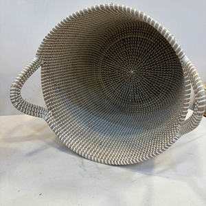 Luxury Eco-Friendly <b>Round</b> SEAGRASS <b>BASKET</b> Multifunction Storage Size L Multi-Purpose Use - Product Image 3