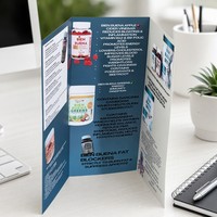 Manuel d'instructions personnalisé en trois volets, dépliant imperméable, toutes tailles, pour la promotion de produits