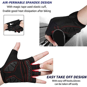Guantes de carreras de medio dedo para hombres Guantes transpirables absorbentes de golpes para ciclismo Fitness para deportes al aire libre Guantes de levantamiento de pesas - Product Image 5