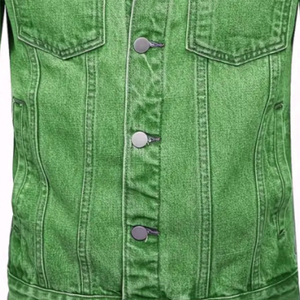 Veste en jean d'hiver pour hommes vente en gros coupe-vent polaire épaisse chaude veste décontractée à col en fourrure pour hommes - Product Image 5