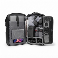 Sac à dos pour ordinateur portable en polyester à chargement solaire avec port USB et fermeture éclair, grande capacité, pour voyages d'affaires, pour hommes