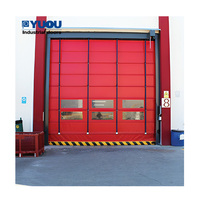 Porte industrielle rapide en PVC transparent, automatique, empilable, relevable et pliante