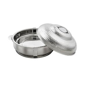 Olla para Sopa de Acero Inoxidable Hecha a Mano con Acabado Plateado Martillado de 30 cm, Apta para Cocina de Gas e Inducción, Olla Multifuncional - Product Image 1