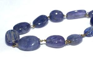 AAA Tanzanite Loose Gemstone Collier de perles fait à la main Décembre Birthstone Bijoux Cadeaux de Noël - Product Image 2