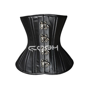 Corset sans bretelles en cuir pour tenue de club, style gothique, pour soirée, corset de maintien de la taille - Product Image 5