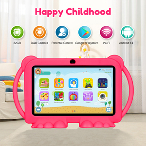 7 inch tablette đổ Enfant <span class=keywords><strong>Android</strong></span> 14 Quad Core 4GB + 32GB trẻ em của tableta Wifi PC Máy tính bảng cho trẻ em với trường hợp - Product Image 6