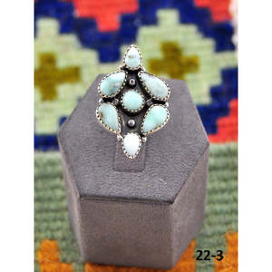 Southwest-Inspired Paloma Turquoise & Sterling Silver <b>Adjustable</b> <b>Ring</b> Fashionable Stainless Steel Jewelry Bezel Setting Gift - Product Image 1