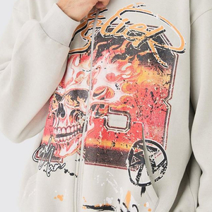 Sudadera con capucha, pantalones de chándal, conjuntos de Jogger, pantalones Cargo, chándales Screen Fleece Cotton Men Track Suit Streetwear Casual Jogger Hoodie Set - Product Image 5