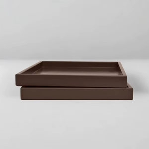 Vaisselle décorative rectangulaire en bois massif véritable naturel, plateau de service à fruits, plateau de service à café, plateau de service à café - Product Image 1