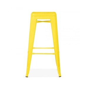 Silla Alta Estilo TOLIX Amarilla GCFC022, Muebles de Comedor de Metal Retro Industrial para Cocina y Uso en Casas de Campo - Product Image 3