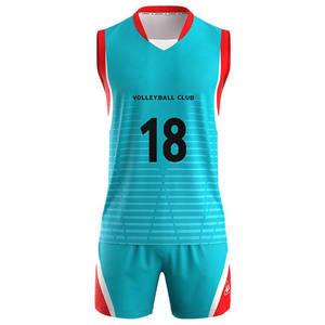 Uniforme de voleibol personalizado por sublimación, tejido transpirable de secado rápido, perfecto para el rendimiento atlético y actividades de equipos deportivos. - Product Image 6