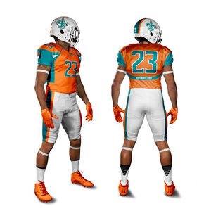 Maillot de football américain 100% polyester de haute qualité uniforme antibactérien respirant à séchage rapide avec ensemble de manches courtes - Product Image 6