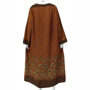 Robe de soirée musulmane modeste Robe abaya à manches longues pour femmes Robe abaya de prière en rayonne pour musulmans - Product Image 2