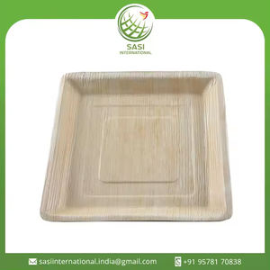 Plateaux de dîner biodégradables jetables les plus vendus 100% assiettes en bois naturel (feuille de palmier) rectangulaires pour le service de nourriture pour les mariages - Product Image 2