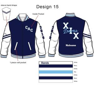 เสื้อแจ็คเก็ตวาร์ซิตี้ผู้ชายปักโลโก้แบรนด์ตามสั่ง ผ้าโพลีเอสเตอร์ ระบายอากาศได้ดี เป็นมิตรกับสิ่งแวดล้อม สไตล์ล่าสุด เสื้อแจ็คเก็ตสไตล์วิทยาลัย - Product Image 3