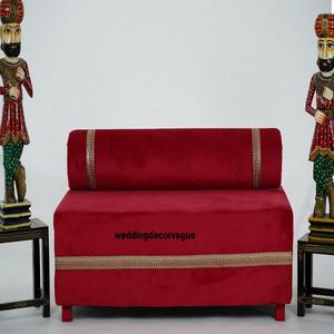 Italian Love Seat Sofá para bodas Moderno de madera de dos plazas Muebles de diseño para sillas de boda - Product Image 1