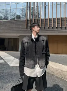 Vestes en jean rétro vintage modernes pour hommes et femmes, col montant, style décontracté avec une touche tendance, imperméables et respirantes - Product Image 4