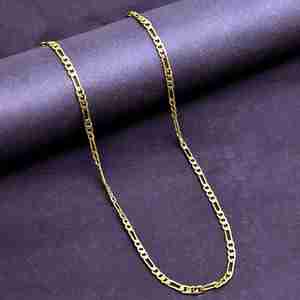 Collares de Cadena Estilo Figaro Chapados en Oro Micro de 14K, 18K y 24K al por Mayor, Collares de Cadena de Moda, Cadena de Latón, Diseño de Cadena Moderno. - Product Image 2