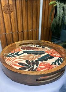 Plateau de service en bois massif et résine époxy personnalisé pour collations, idéal pour la table à manger, la décoration intérieure et les cadeaux, à prix réduit - Product Image 3