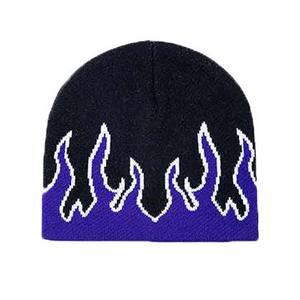 Bonnet tricoté personnalisé en gros 100% acrylique unisexe adulte logo personnalisé bouffant impression bonnets casquette pour hommes - Product Image 6