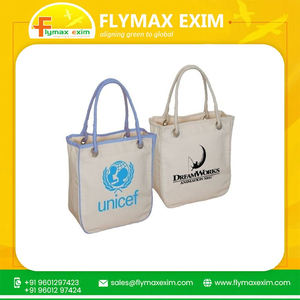 Bolsas de lona de algodón puro 100% ecológicas con estilo de moda Shopper reutilizable para la venta - Product Image 6