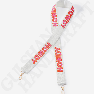 Handmade Beaded Bag Strap with "Fresh Out of F&cks" Design and Fun Statement Accessory for Totes and <b>Handbags</b> and Stylish Bags - Product Image 4